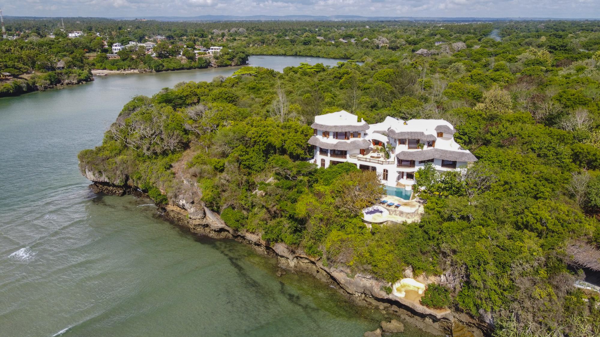 Aerial view of Kenya coast